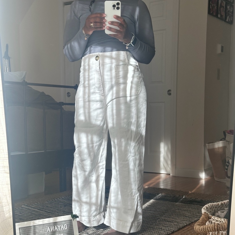 Anthropologie Maeve White Pants - Never used, but washed.